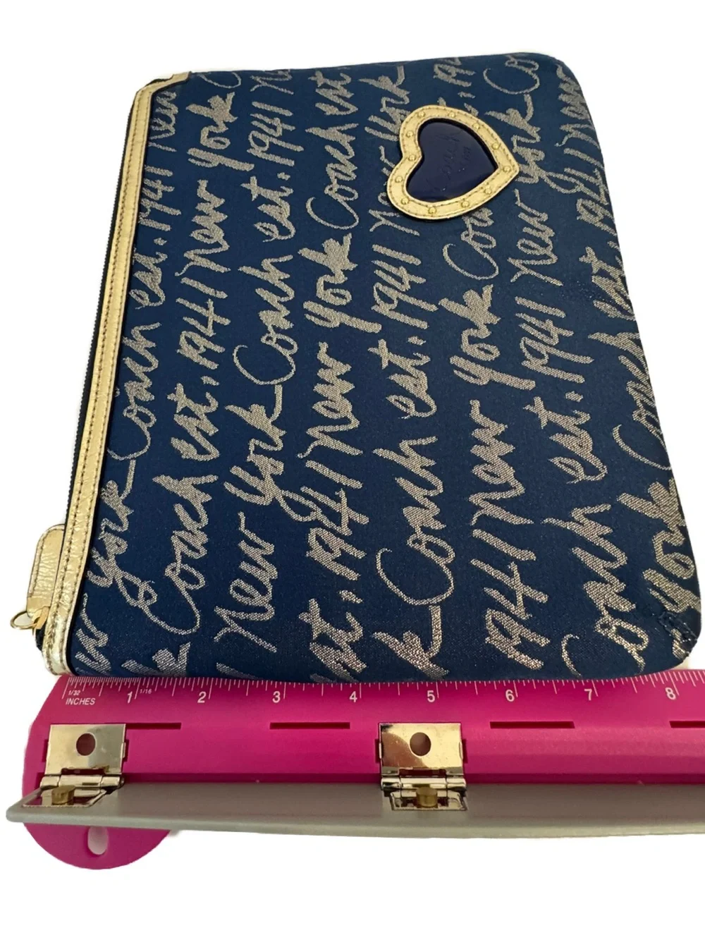 Coach Y2K  Poppy Script Graffiti Media Laptop Zip Case Tablet Sleeve F61034 NWT
